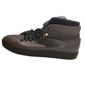 M Gemi Ankle Shoes Brown 40 Wool Lace Up High Top Leather Sneaker Artisanal Y2K